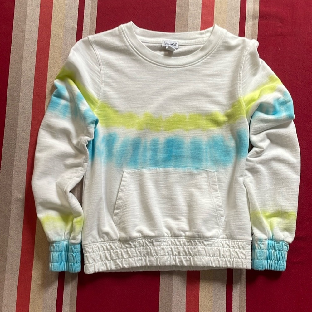 Splendid Littles girls size 10 Tie-Dye Sweatshirt - White, Blue, Yellow